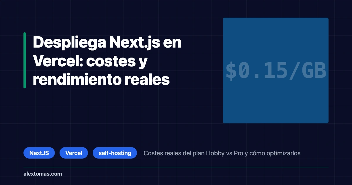 Despliega Next.js en Vercel: costes y rendimiento reales