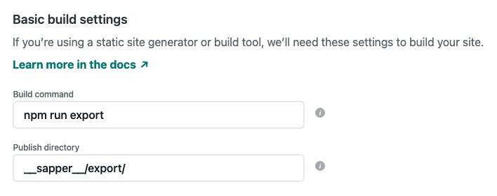 Configuración CI para Sapper en Netlify