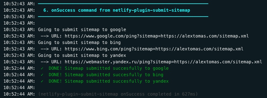 Submit sitemap en Netlify